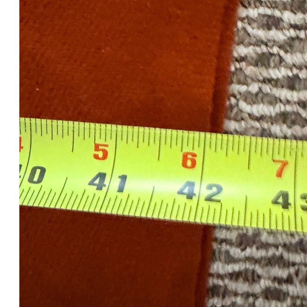 Burnt Orange Fringed‎ Knit Boho Poncho Cape Wrap One Size Rust - Picture 6 of 7
